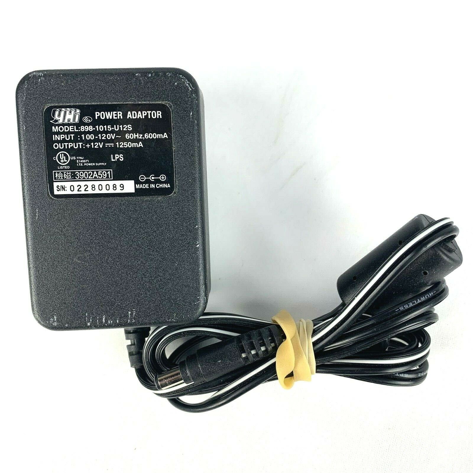 NEW YHI 898-1015-U12S ITE Charger 12V 1250mA AC Power Supply Adapter